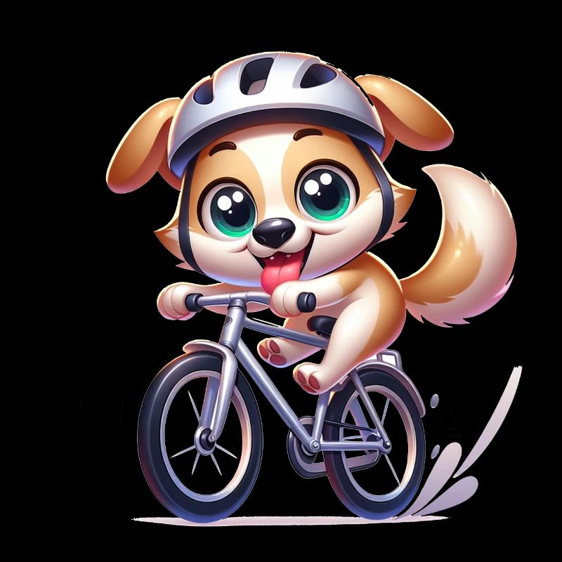 Chien cycliste mignon