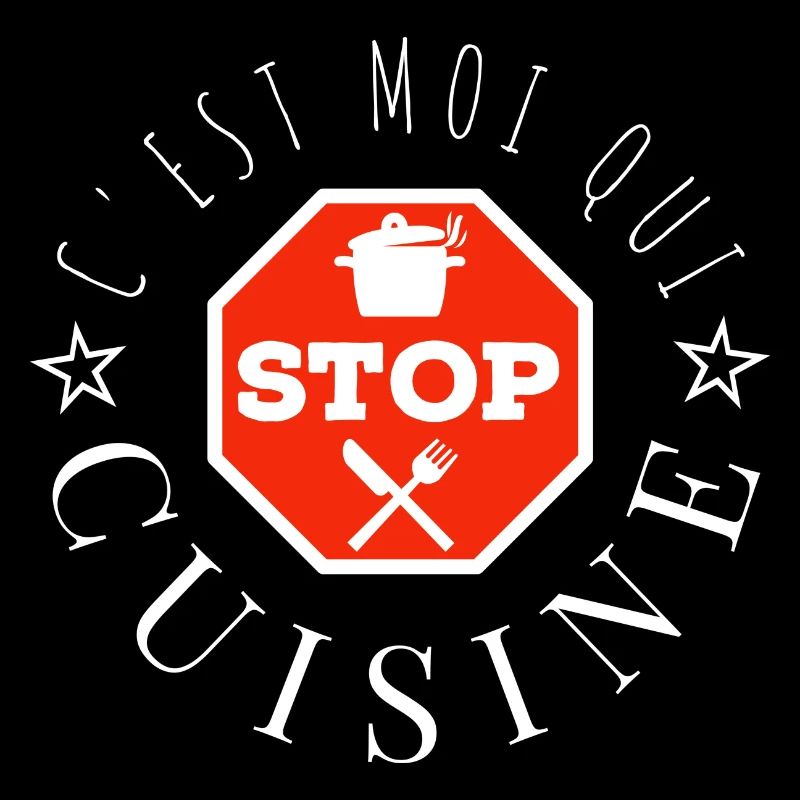 Stop c'est moi qui cuisine. Panneau stop.