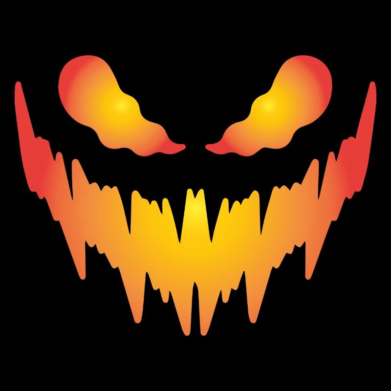Fiery Pumpkin Face