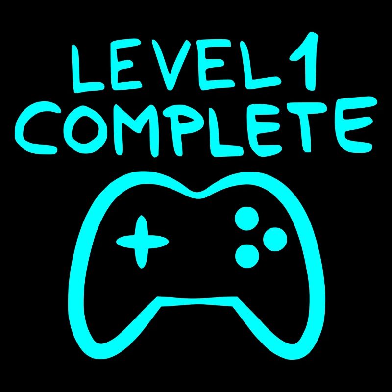 Level 1 complete 1 Geburtstag Spielkonsole