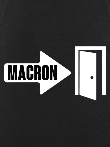 Macron wears it