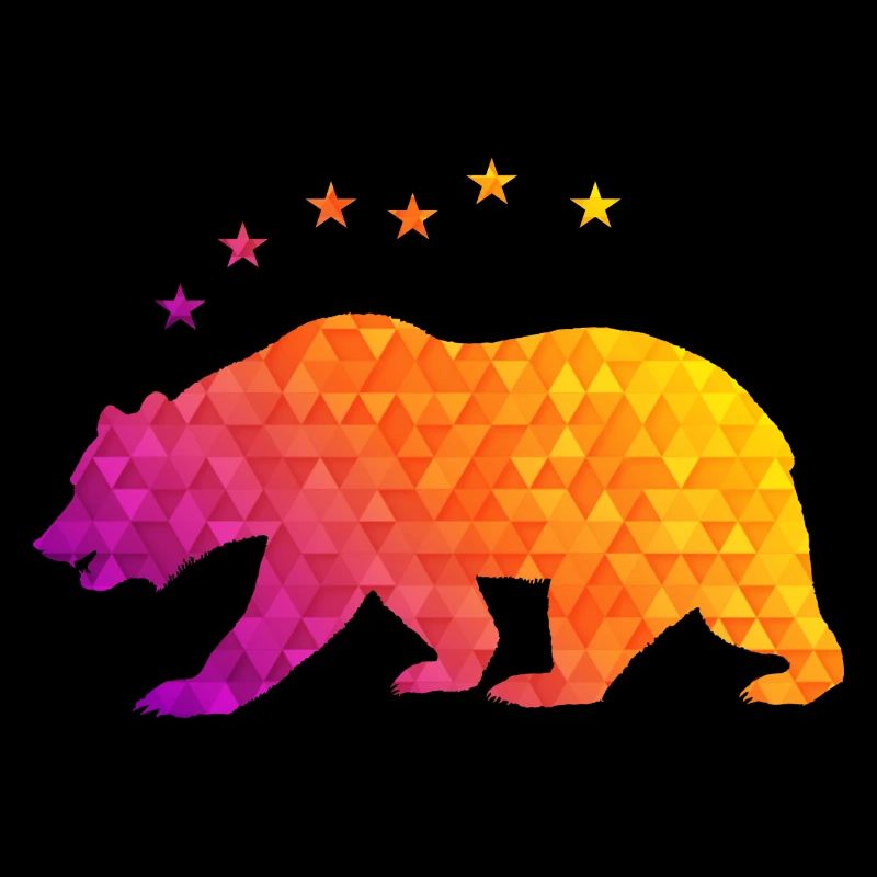 Bear And Stars Geometric