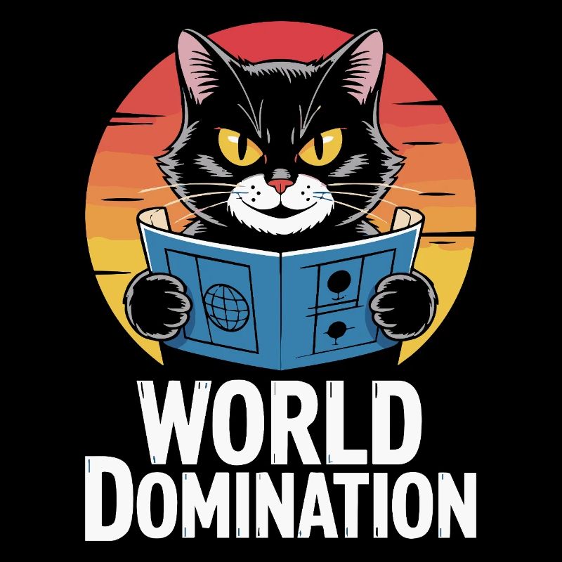 Domination mondiale – un chat avec de grands projets