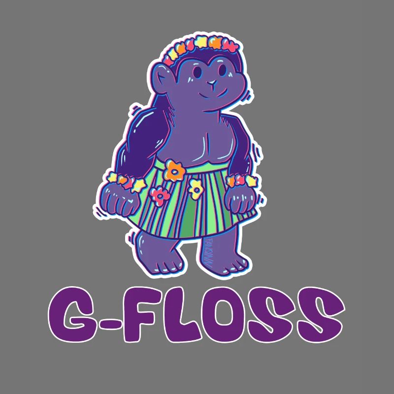 Gorilla Mädchen Floss Dance Dschungel Geschenk