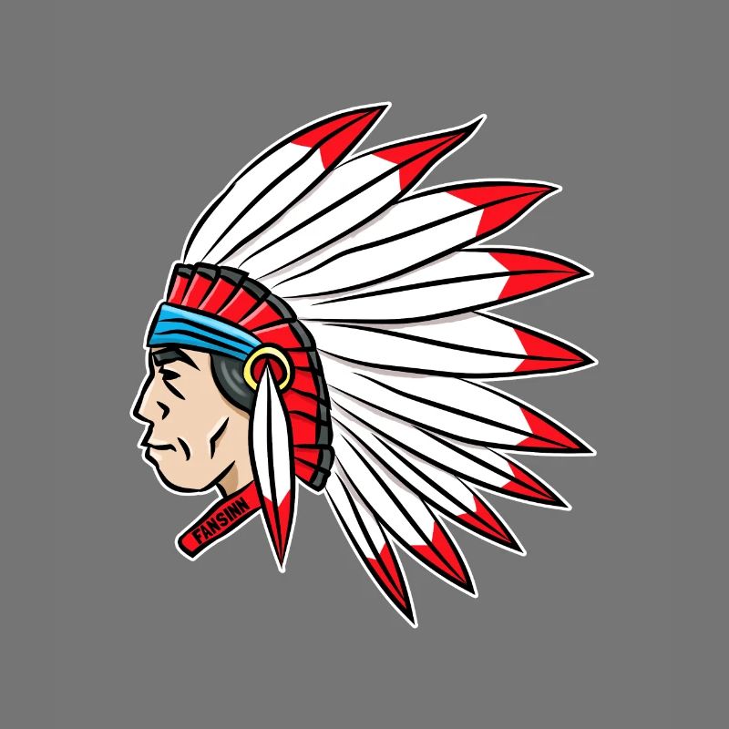 Indianer Häuptling Federschmuck Comic Geschenk