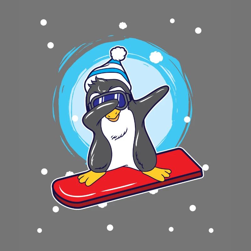 Snowboard dab penguin dabbing