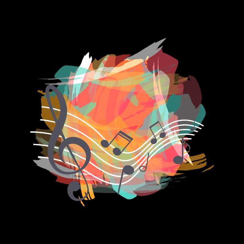 Notes de musique colorées