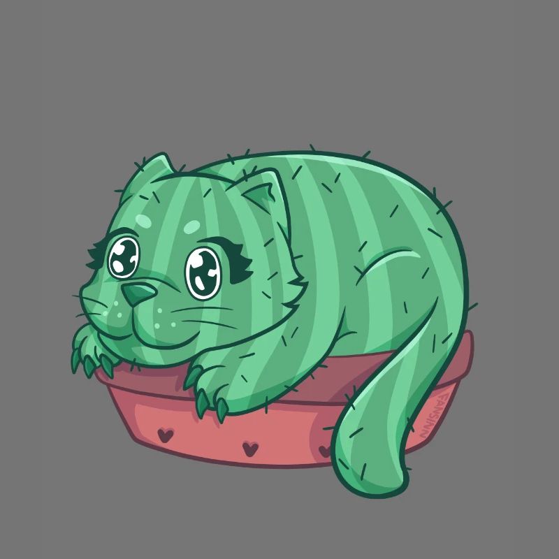 Catcus chat cactus chaton maison tigre
