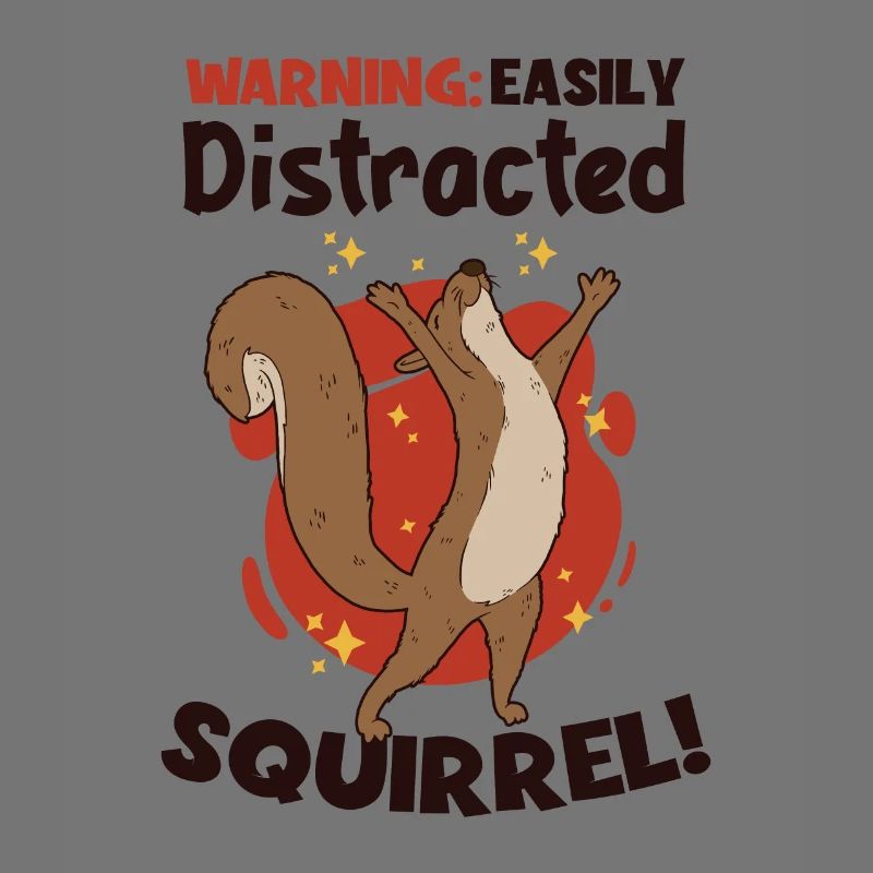 Easily Distracted Squirrel Écureuil renard