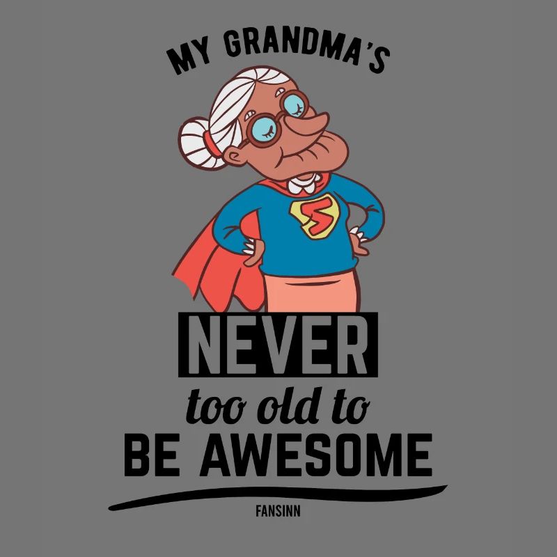 coole Oma Mutter Großmutter Held