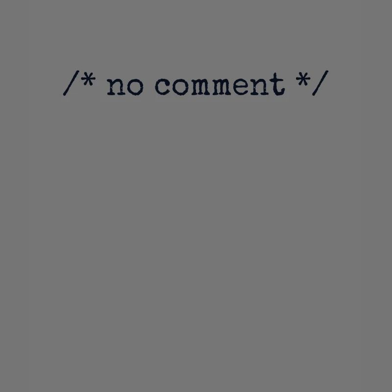 No Comment Developer Softwareentwickler Coder