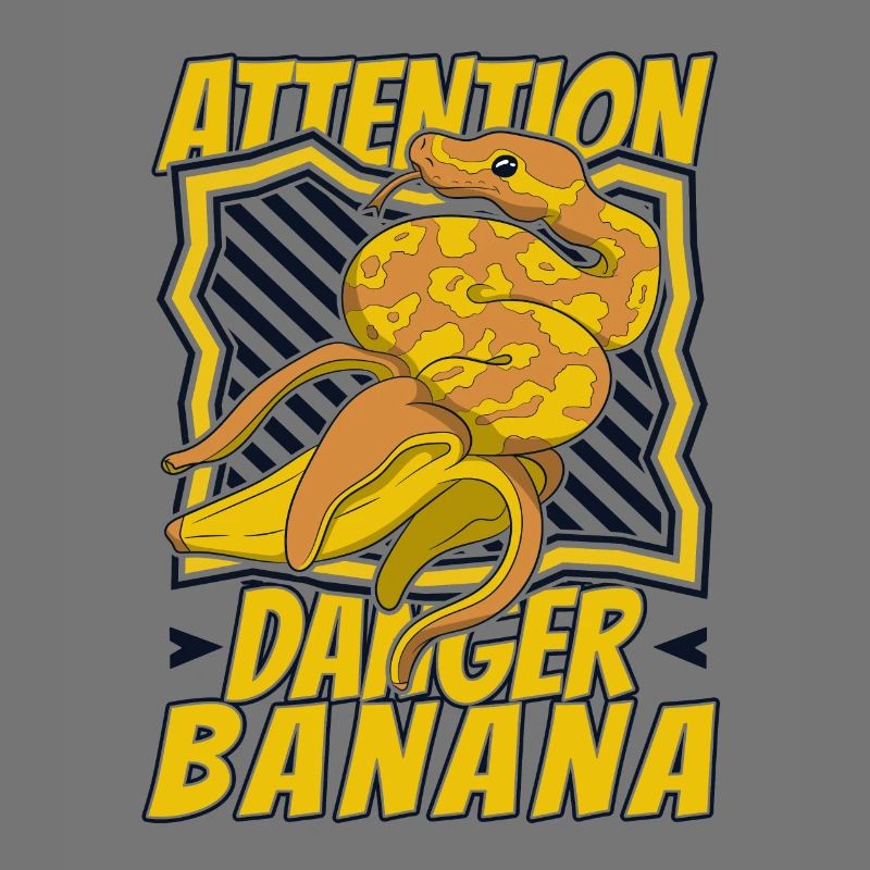 Attention Danger Banane Python Serpent Banane