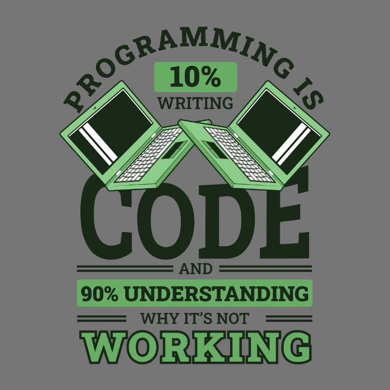 Programming 10% Writing 90% Not Working Coder