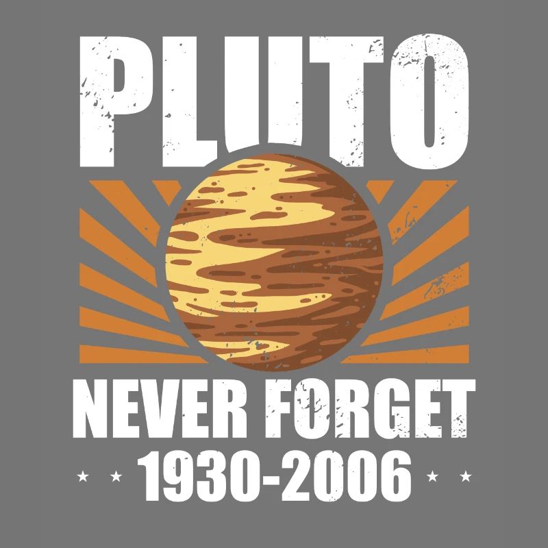 Pluto Never Forget Astronomy Tee