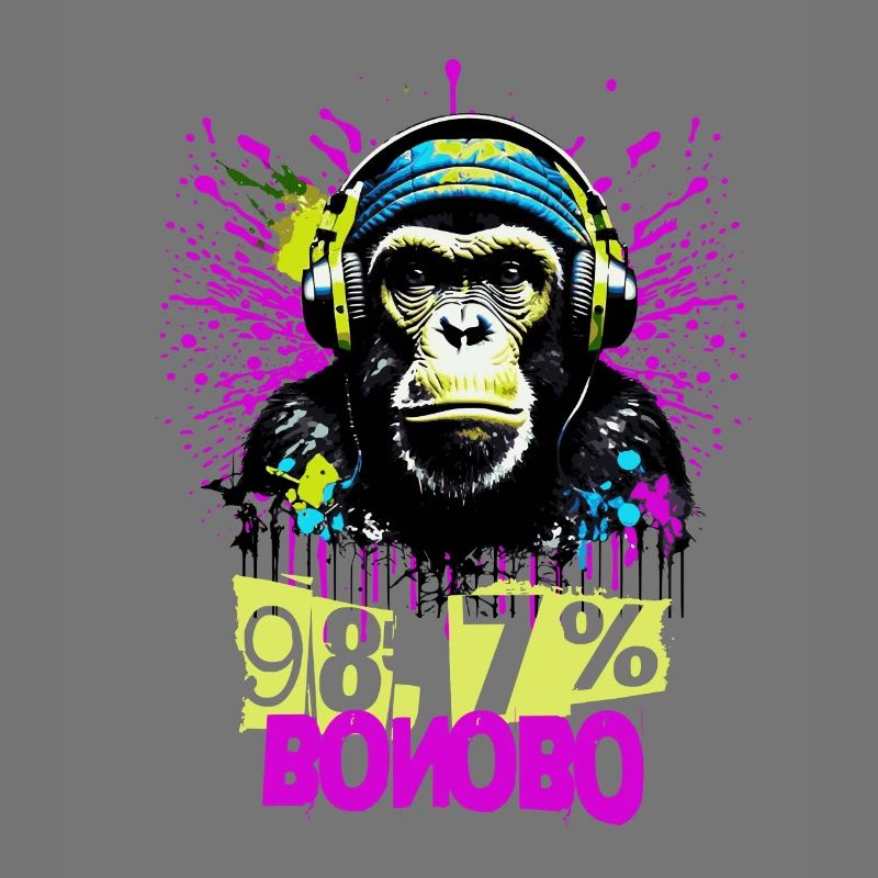 98,7 Bonobo Evolution Schimpanse Tee