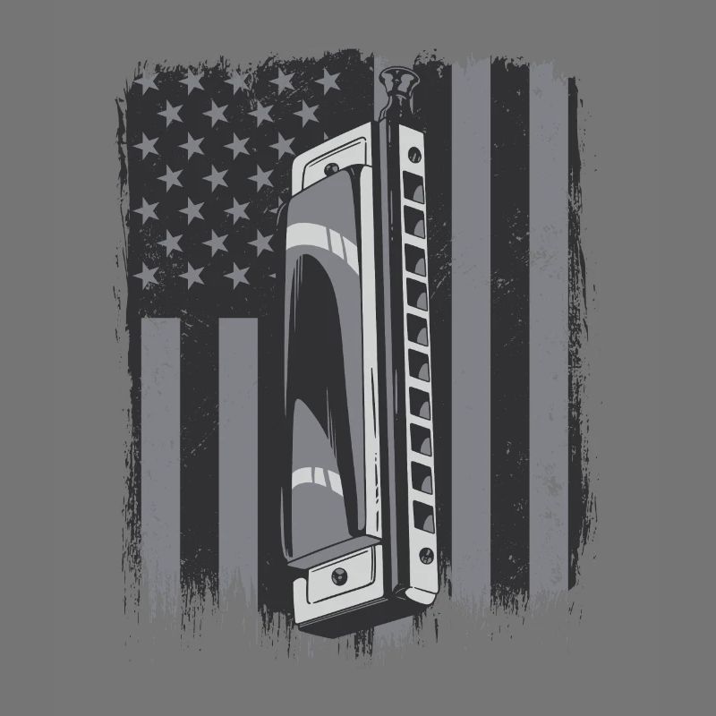 Harmonica drapeau américain harmonique bouche harpe