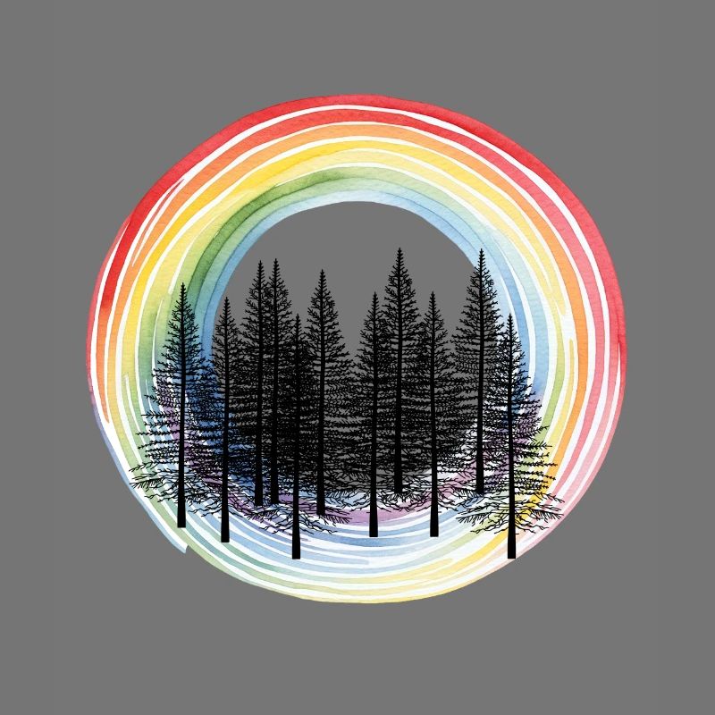 Fir Forest Rainbow Nature Lover