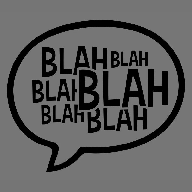 Comic speech bubble blah