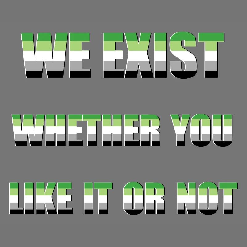 We Exist - Aromantic Flag