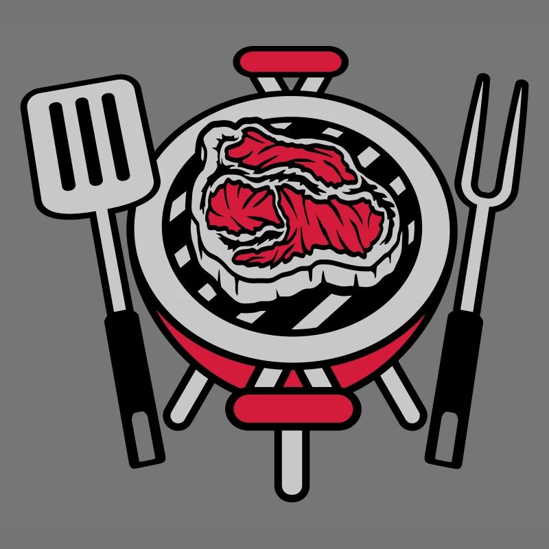 Steak BBQ Grill Master Coal Grill