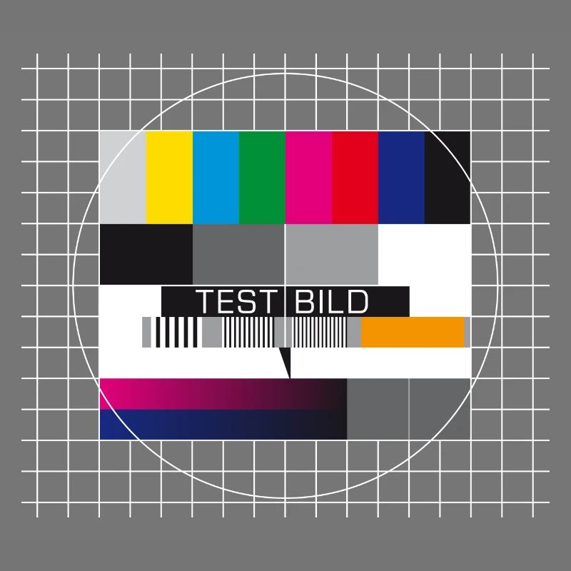 Test image television screen broadcast closing display