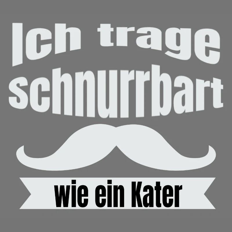Ich trage schnurrbart Bart T-Shirt mit Schnurrbart