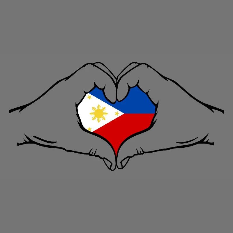 Drapeau des Philippines en forme de coeur