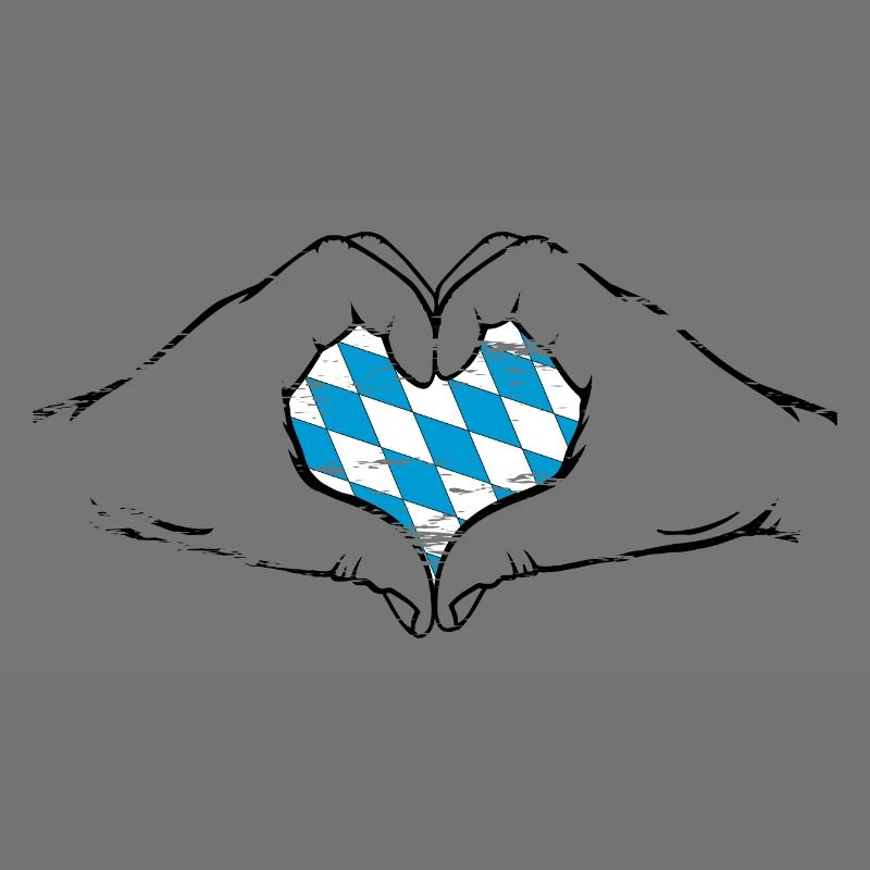 Drapeau de Bavière Aiguilles Forme de coeur Utilisé