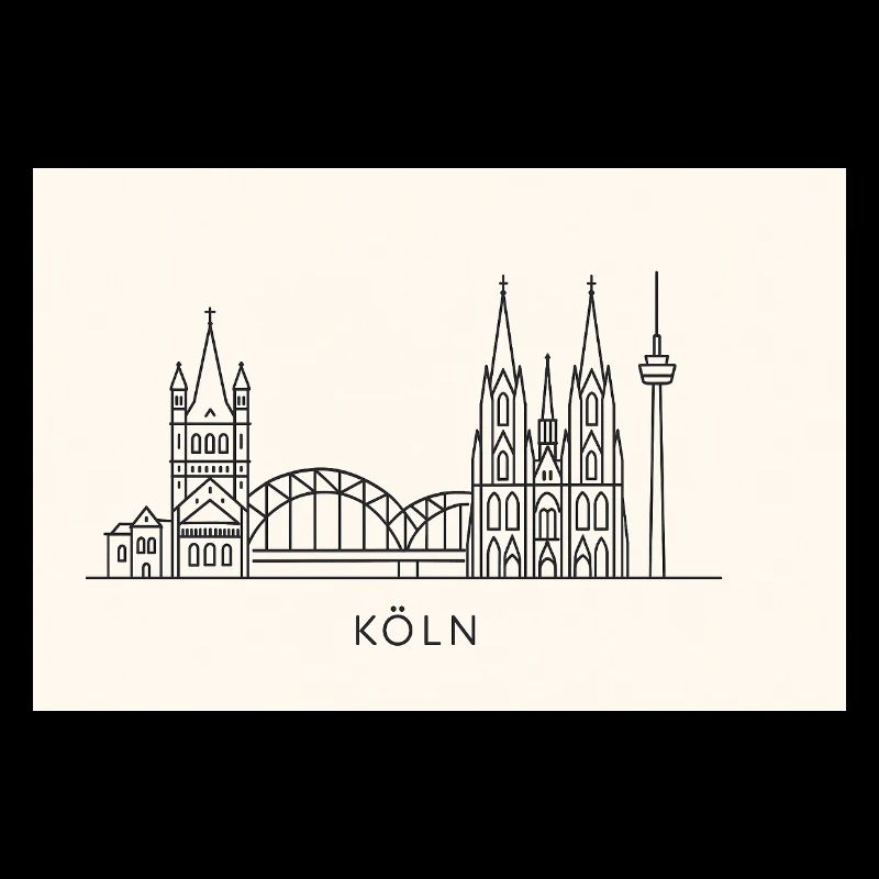 Cologne Skyline Minimalist