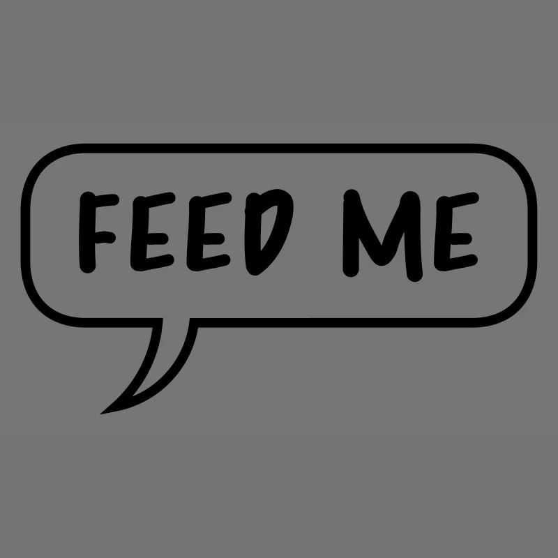 Speech Bubble Talk Bande dessinée dessinée Feed Me logo desig