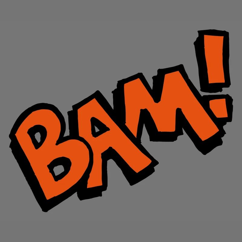 Bam! Comic Speech Bubble Funny font gift