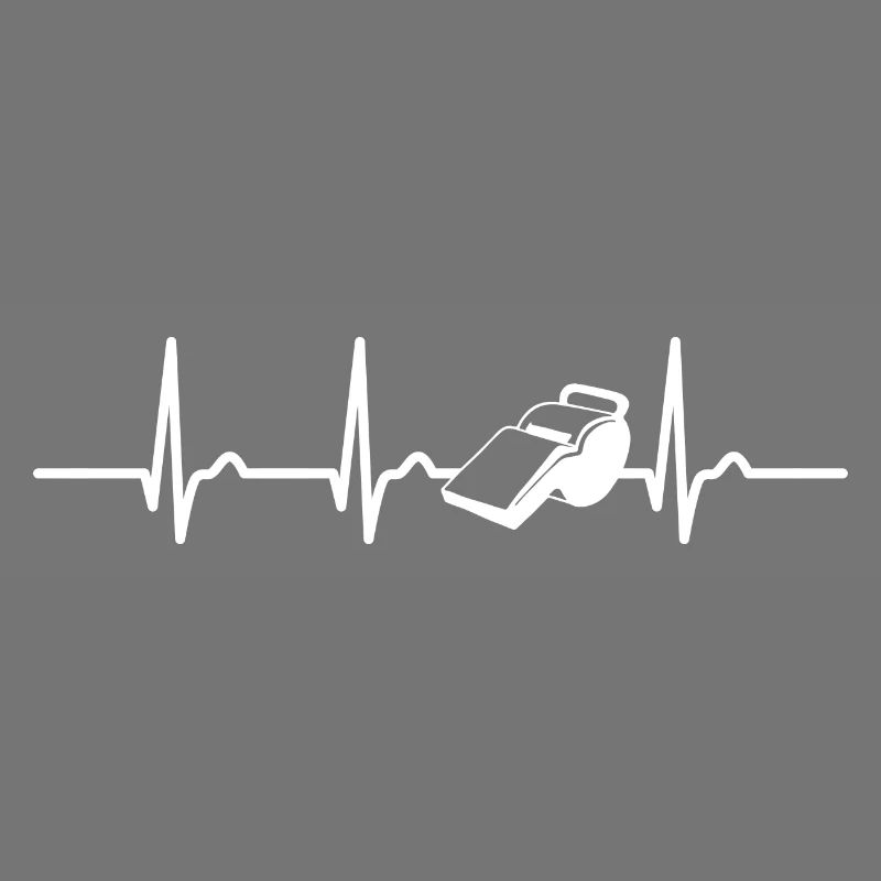 ECG curve - heart curve - referee - whistle