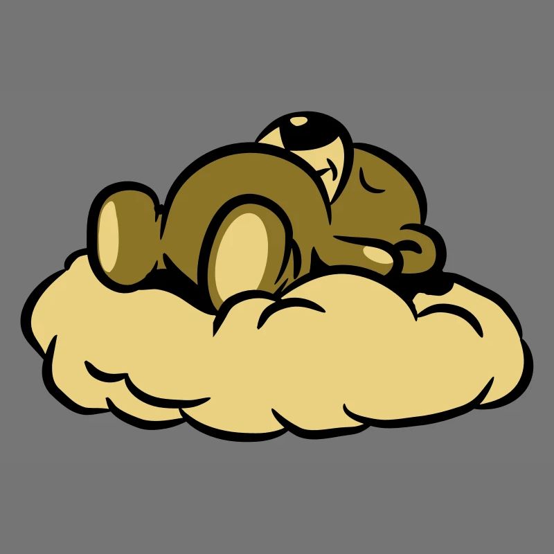 Dream Teddy bear sleeping cloud