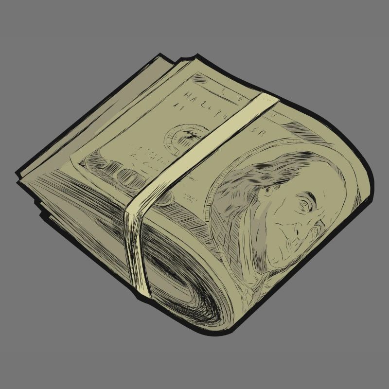 Dollar roll currency bundle design