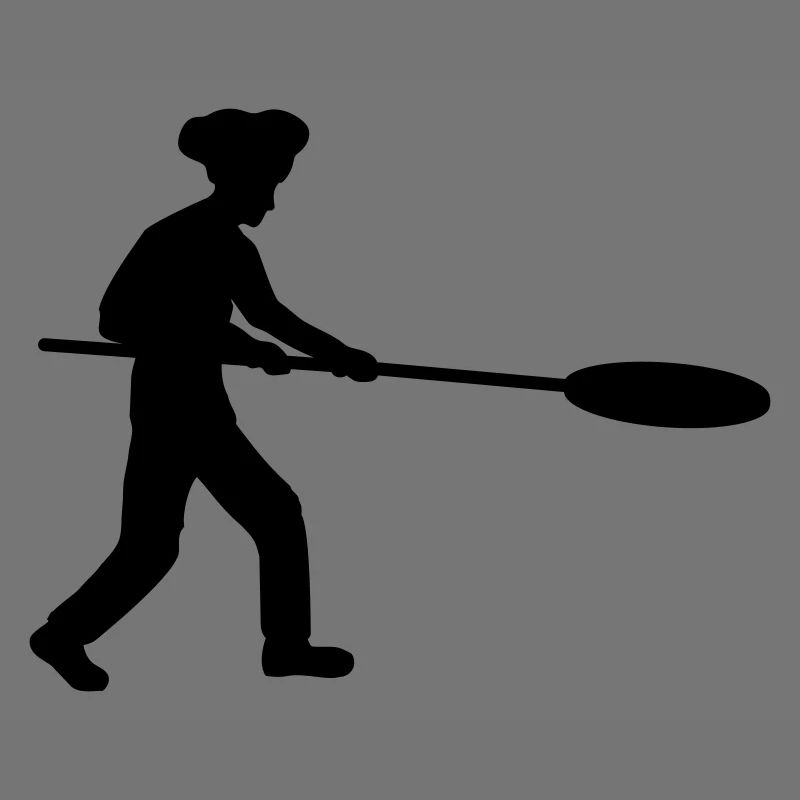 Pizza Pusher Pizza Baker Silhouette