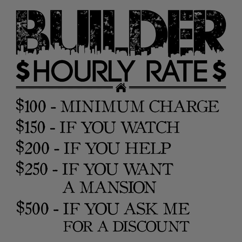 Tarif horaire Constructeur - noir - Constructeur de maison