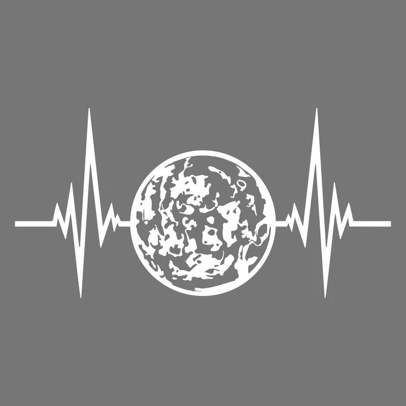 heartbeat pulse frequency half moon sunset moon p