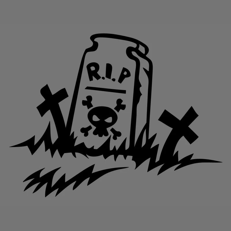 rip reste in peace tomb drawing