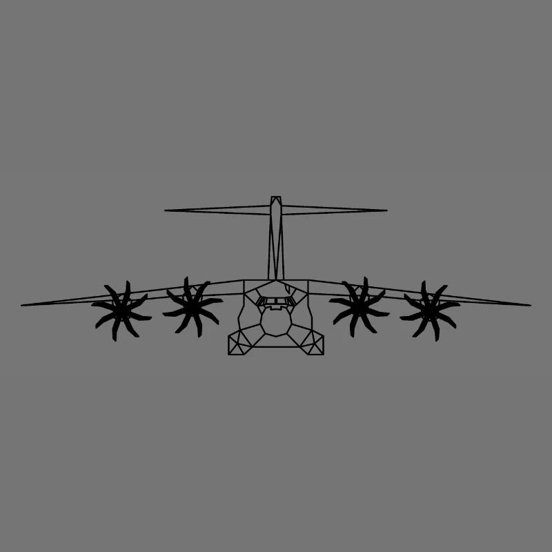 Avion de transport militaire à polygone bas