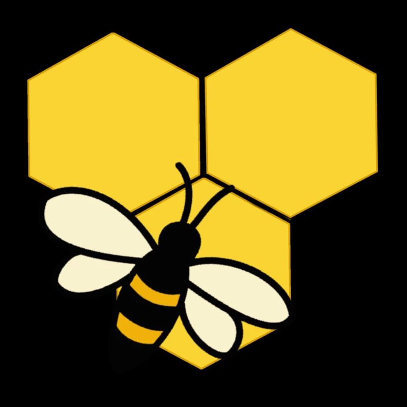 Bee on a honeycomb