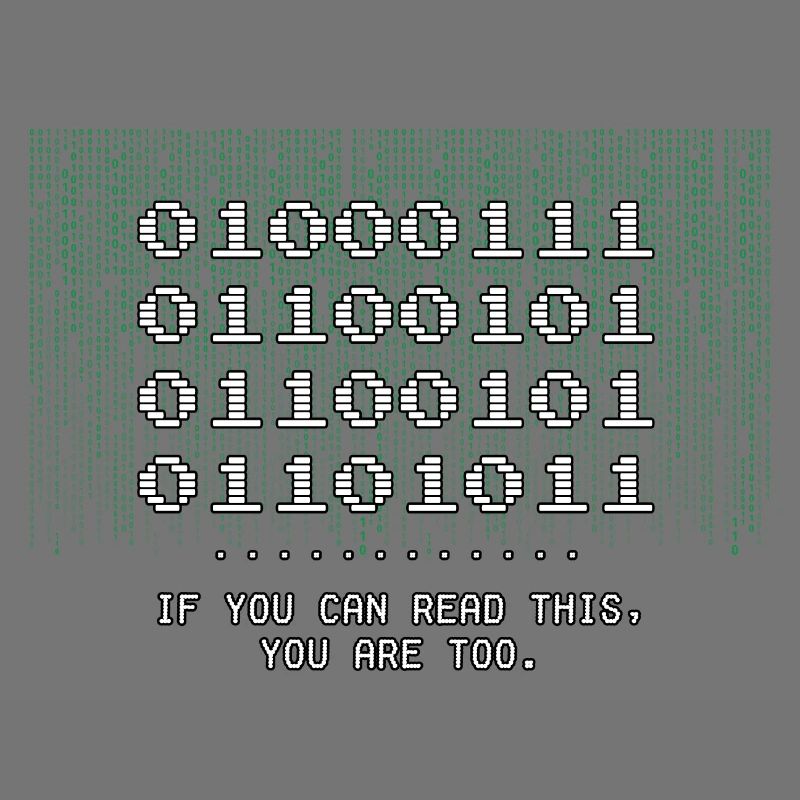 Geek Tee - Geek word in Binary Code for Funny Nerd
