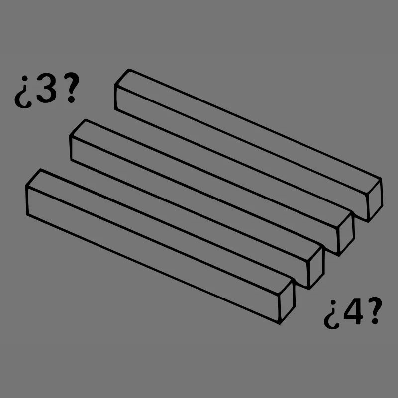 Illusions d'optique 3 à 4 bâtons
