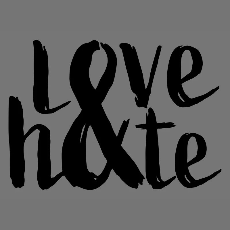 Love and hate typography