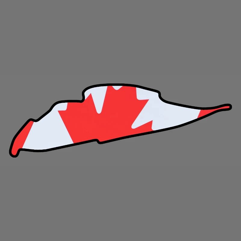 Piste de course du Canada avec drapeau