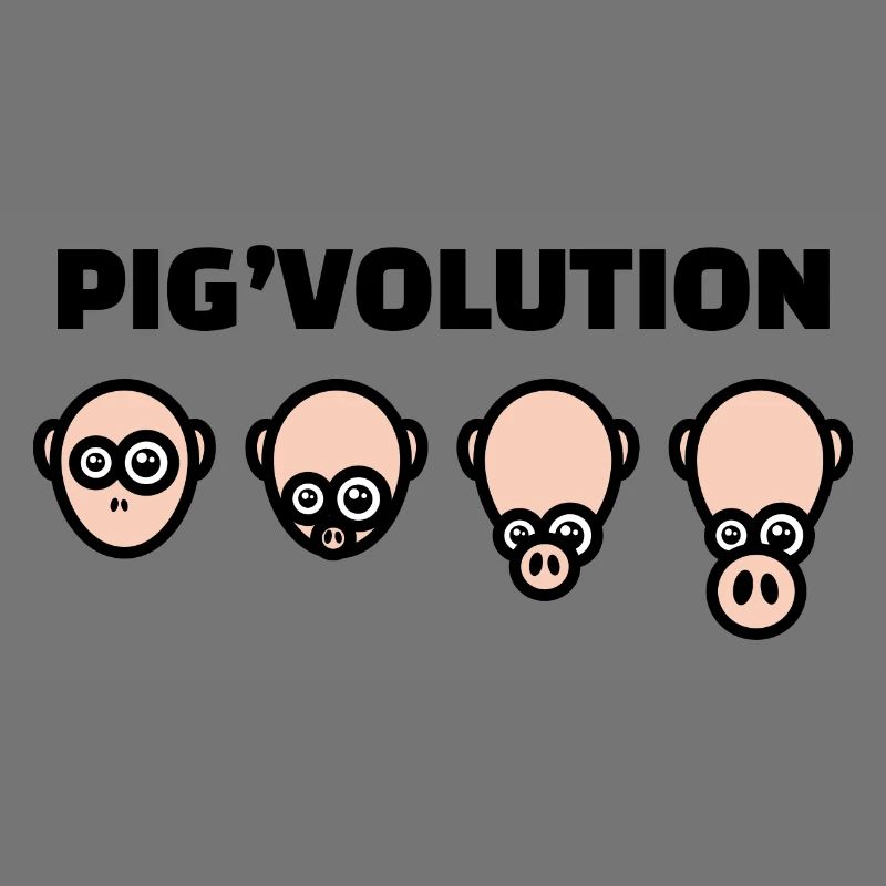 Pig'volution - évolution de l'homme