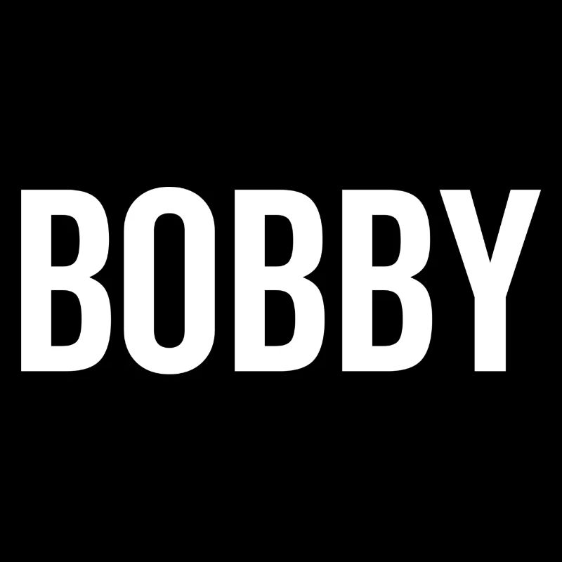 Bobby Custom Name Schriftart Text Geburtstag