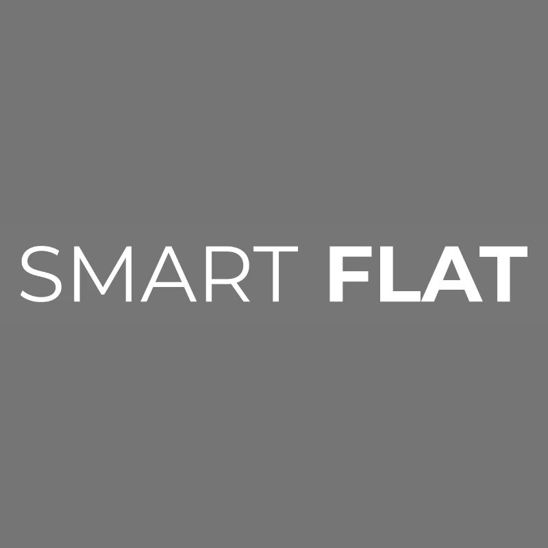 Text Logo: Smart FLAT (white/transparent)