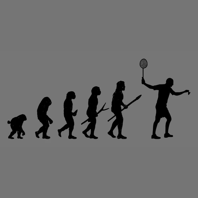 Badminton Prehistory Evolution Gift Man