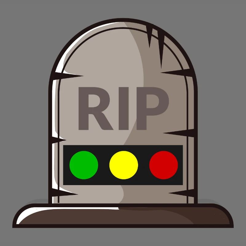 Traffic light Rest in Peace RIP