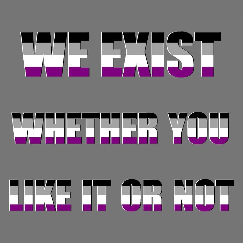 We Exist - Asexual Flag